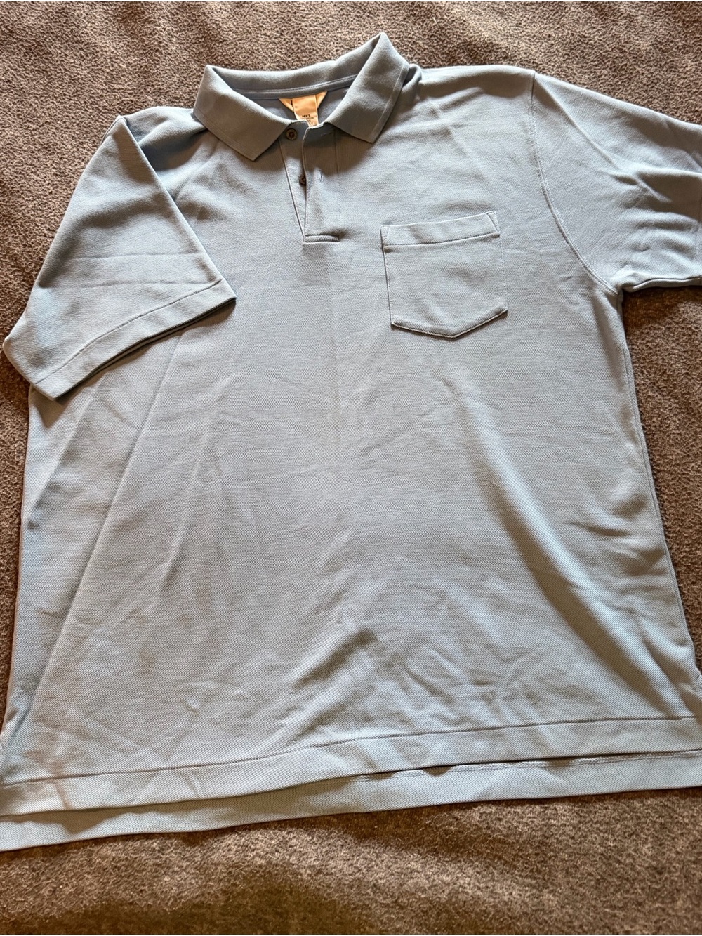 L.L. Bean Men's Pale Blue Polo with Chest Pocket